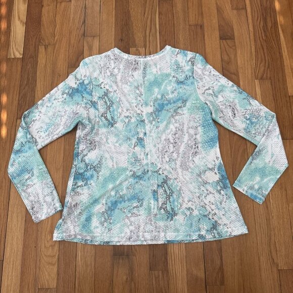 Sofibella Air Flow Mesh Top UPF Tennis Pickleball Green Size 1X - Picture 4 of 4